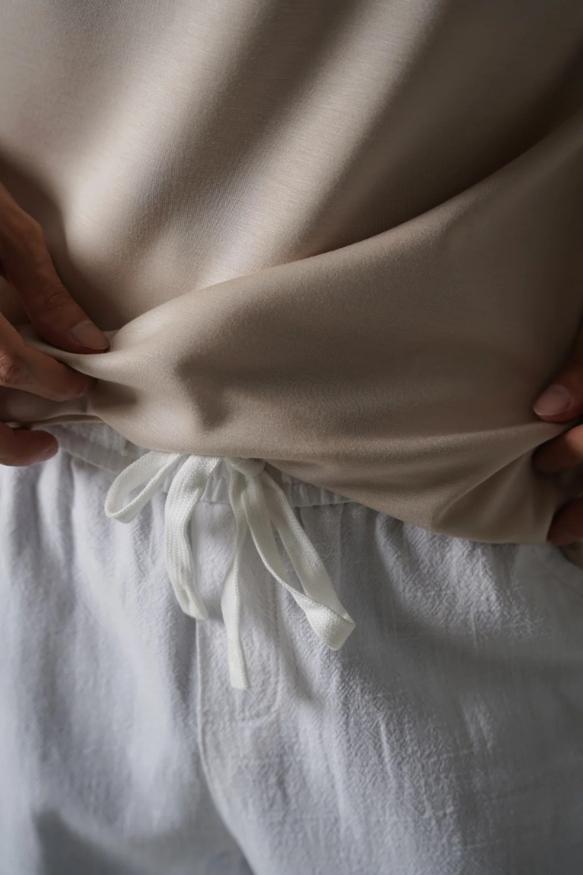 TEXTURED COTTON TROUSERS - Image 3