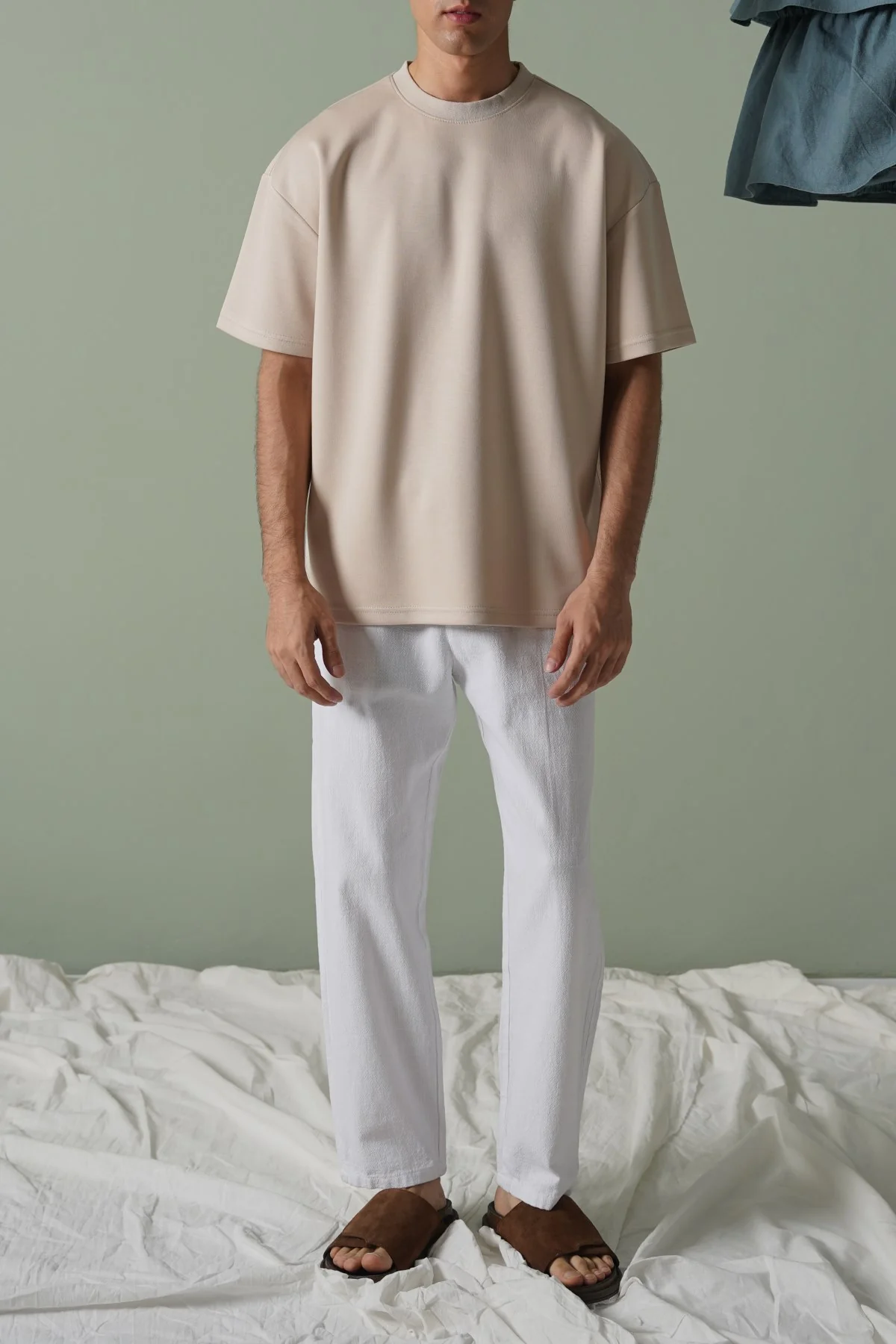 TEXTURED COTTON TROUSERS - Image 4