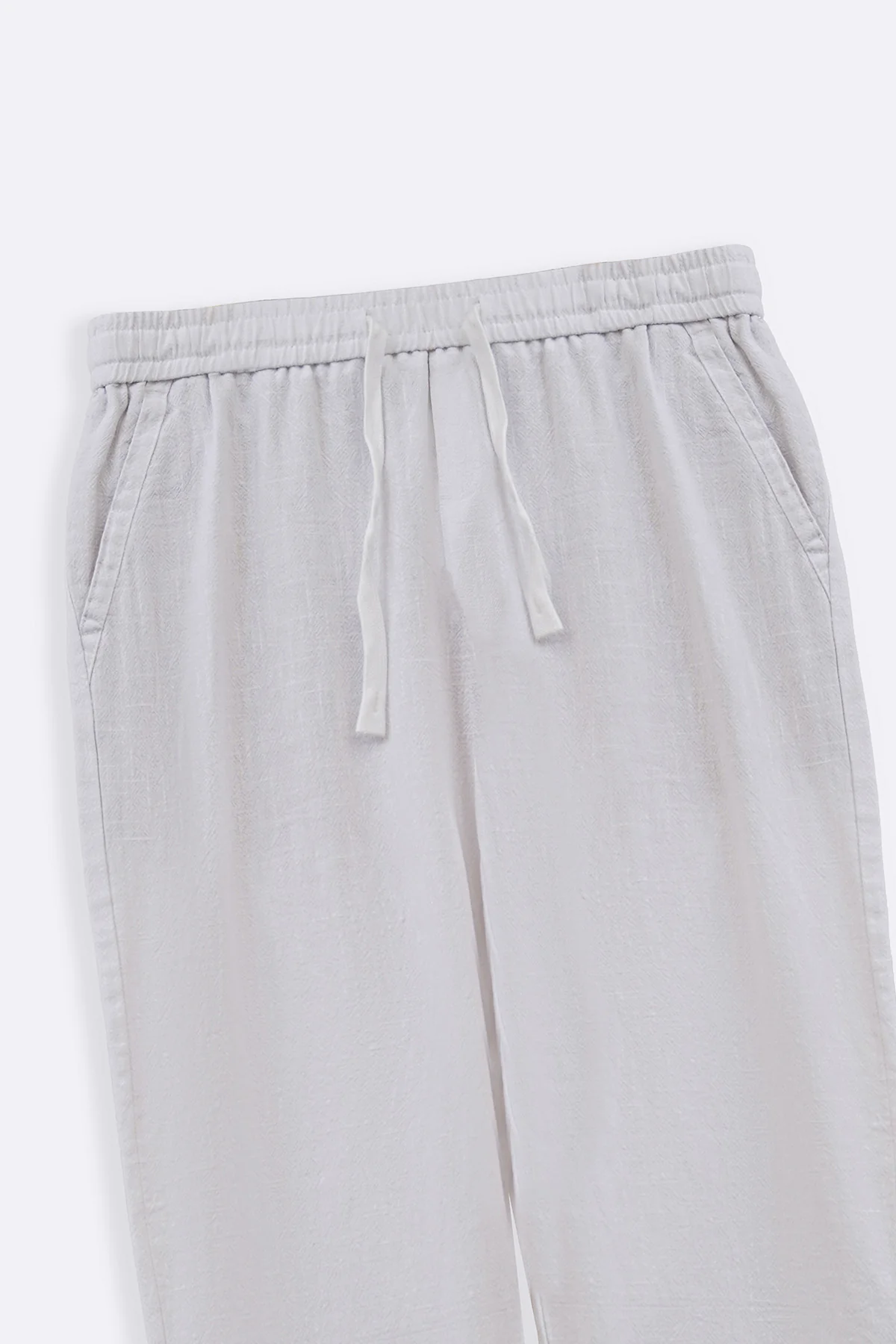 TEXTURED COTTON TROUSERS - Image 7