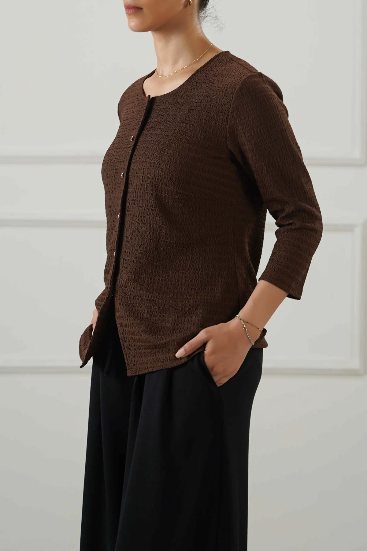 TEXTURED FITTED SHIRT - Image 5