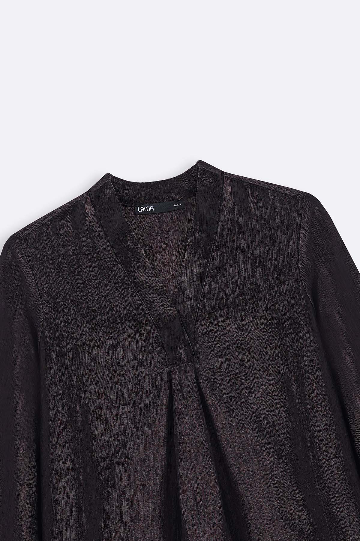 TEXTURED FLOWY V NECK TOP - Image 7