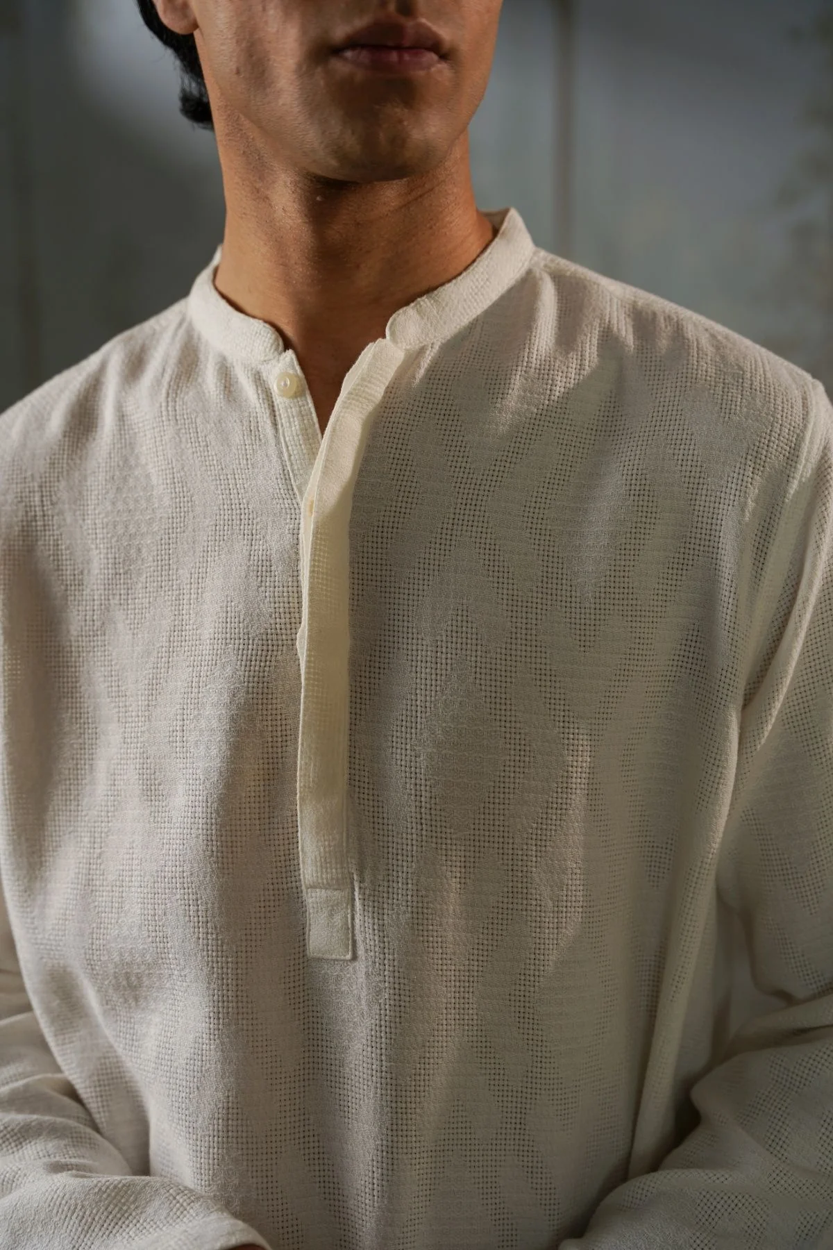 TEXTURED GEOMETRIC SHIRT - Image 3