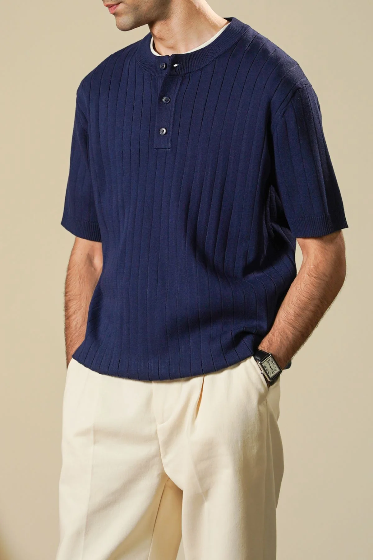 TEXTURED HENLEY - Image 4