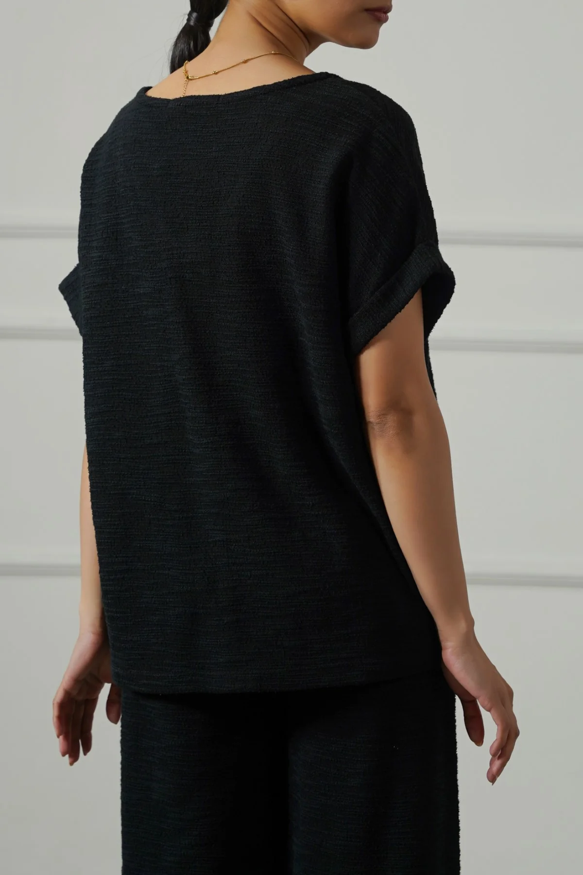 TEXTURED KNIT BUTTON-DOWN - Image 5