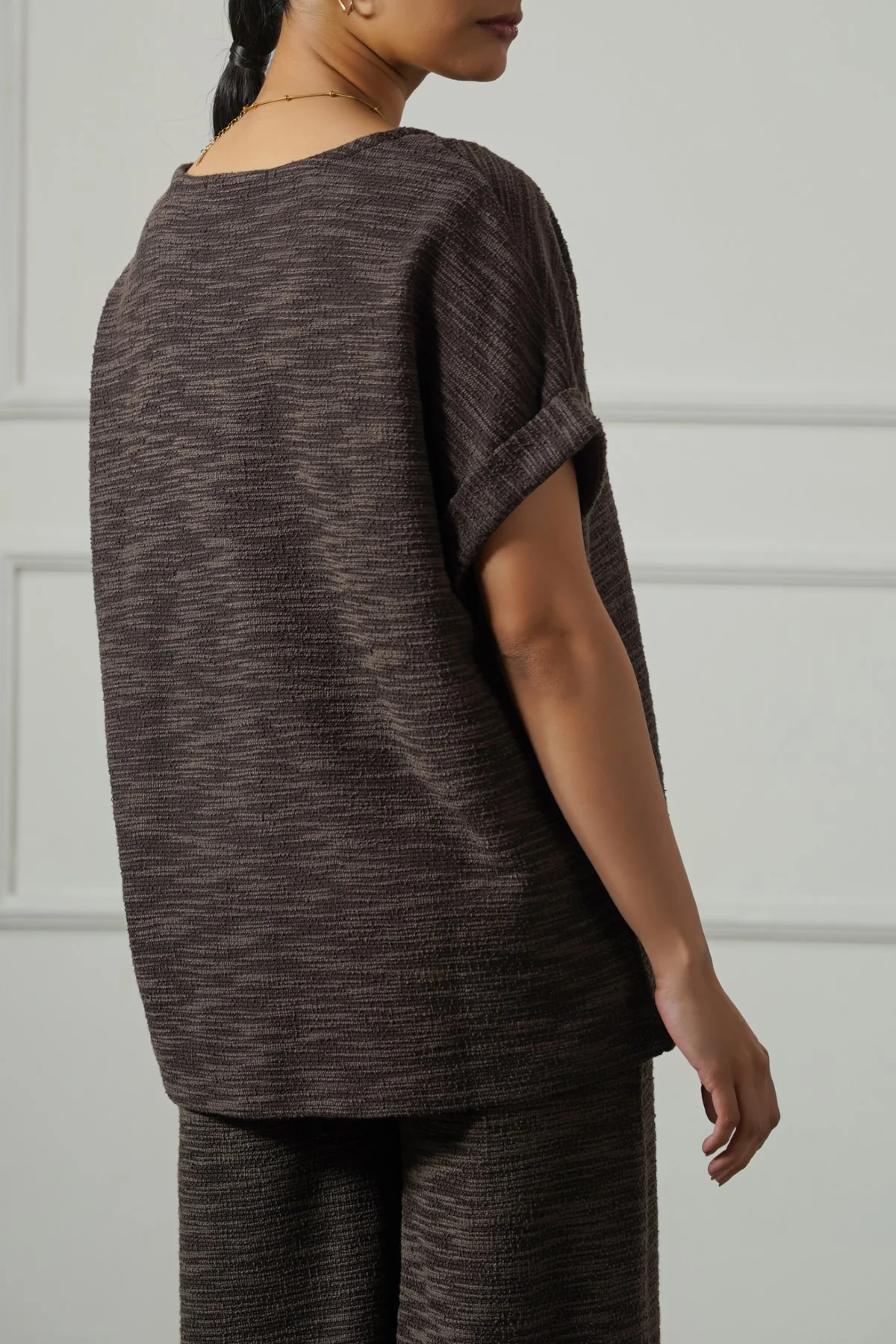 TEXTURED KNIT BUTTON-DOWN - Image 6