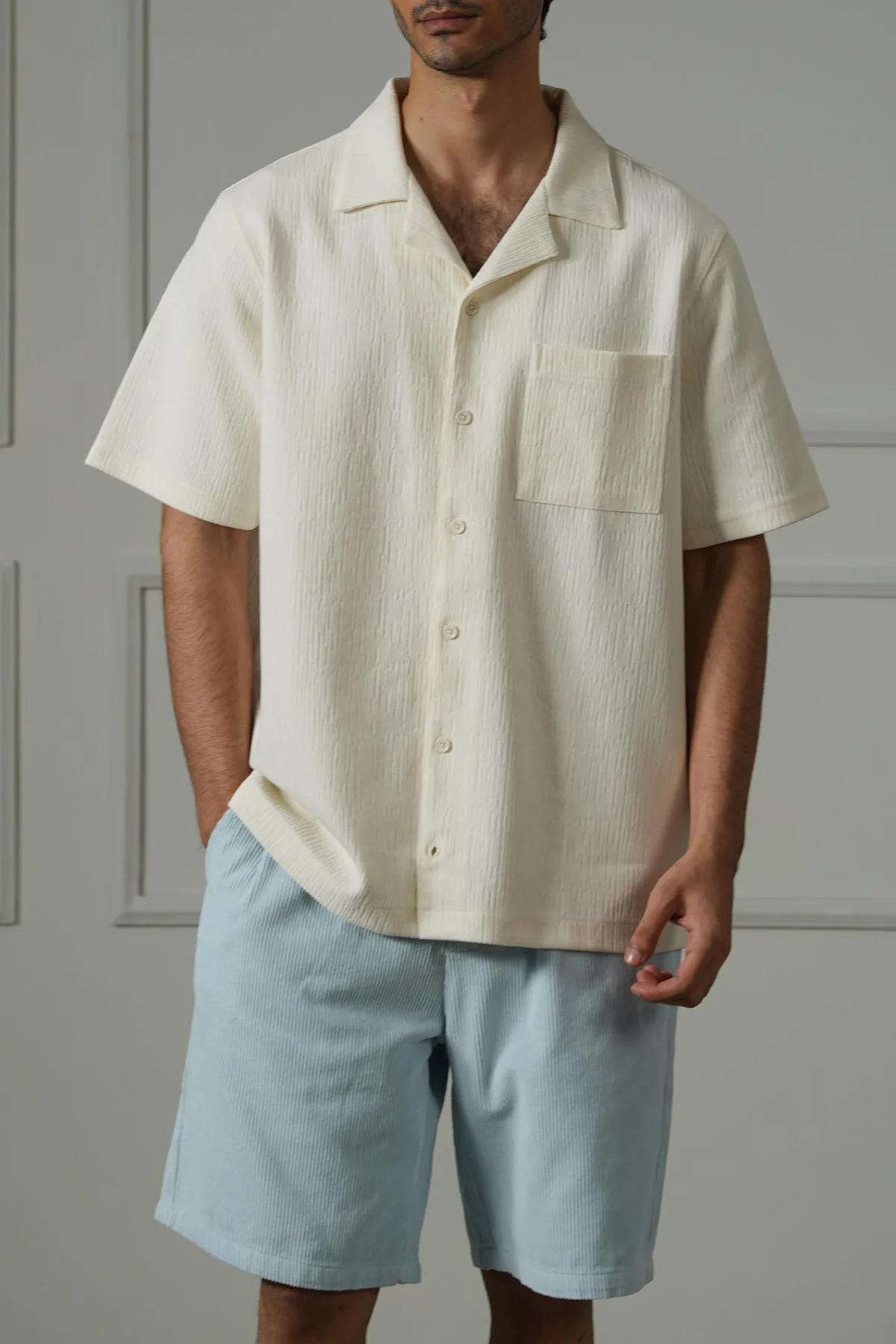 TEXTURED KNITTED SHIRT