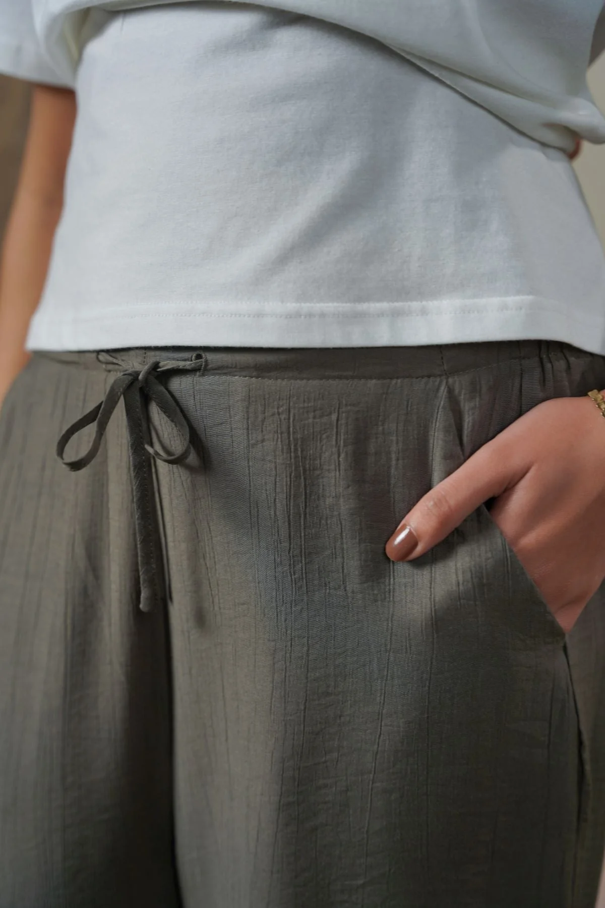 TEXTURED LONG PANTS - Image 5