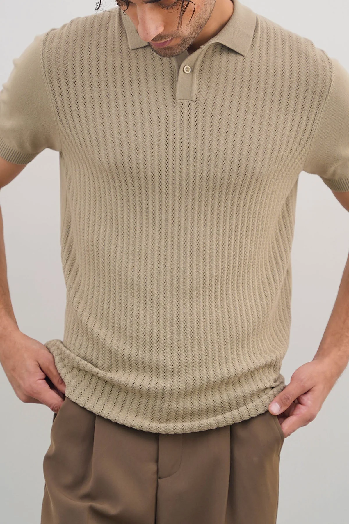 TEXTURED POLO - Image 3
