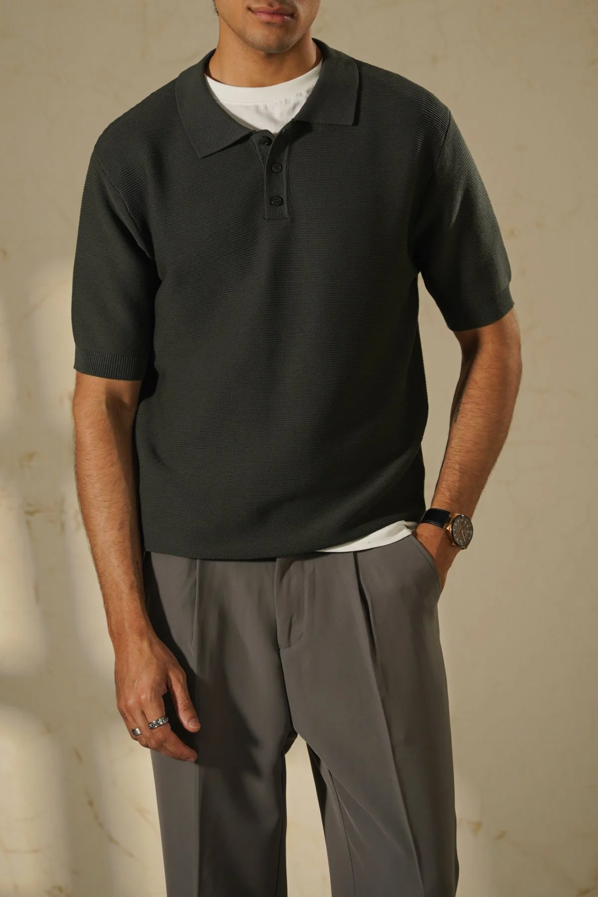 TEXTURED POLO