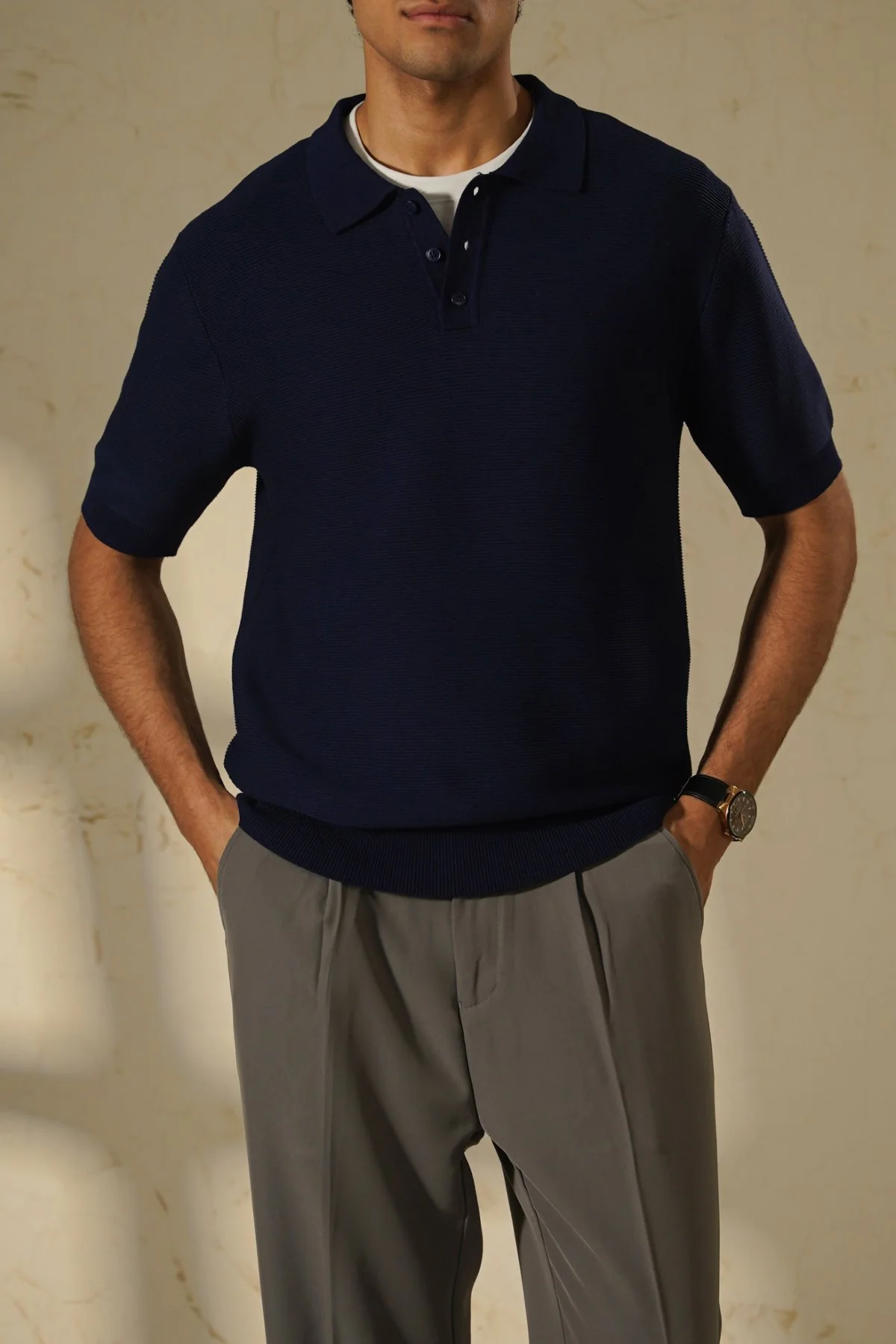 TEXTURED POLO
