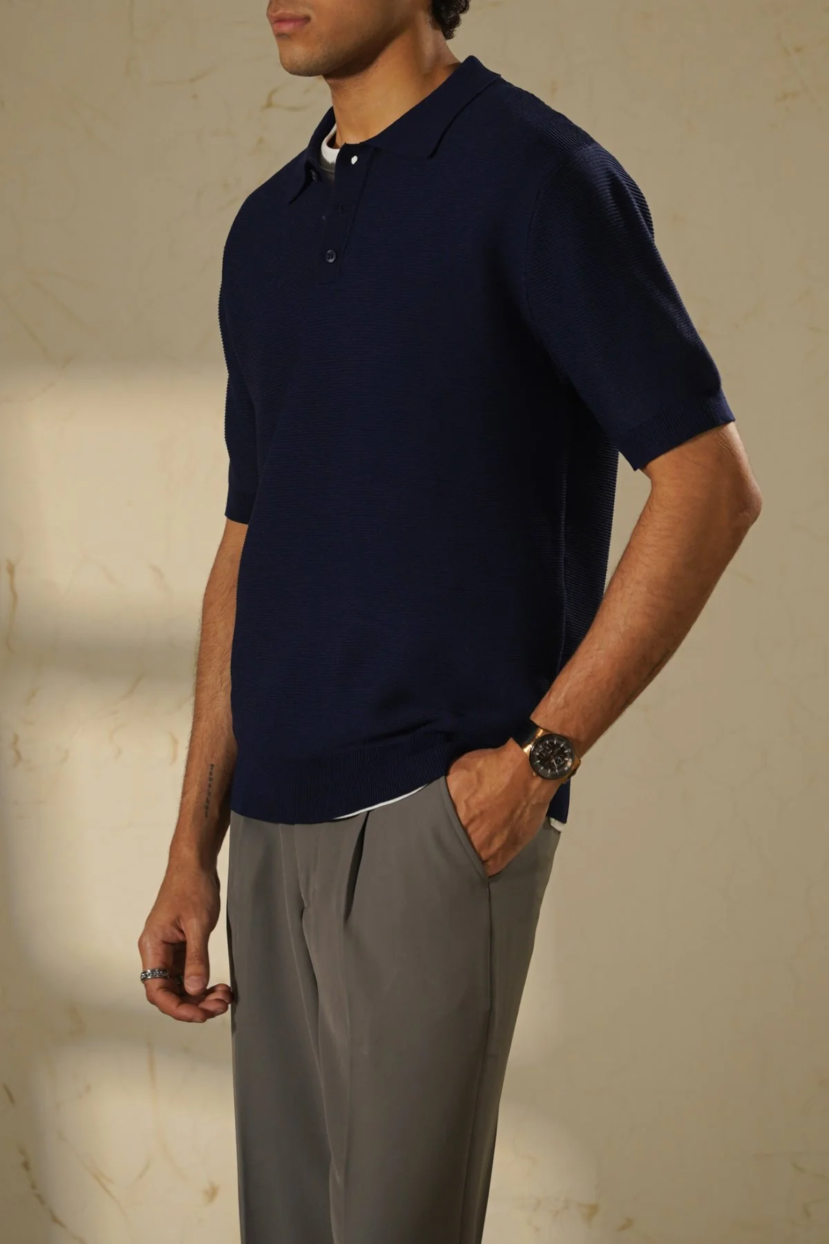 TEXTURED POLO - Image 4