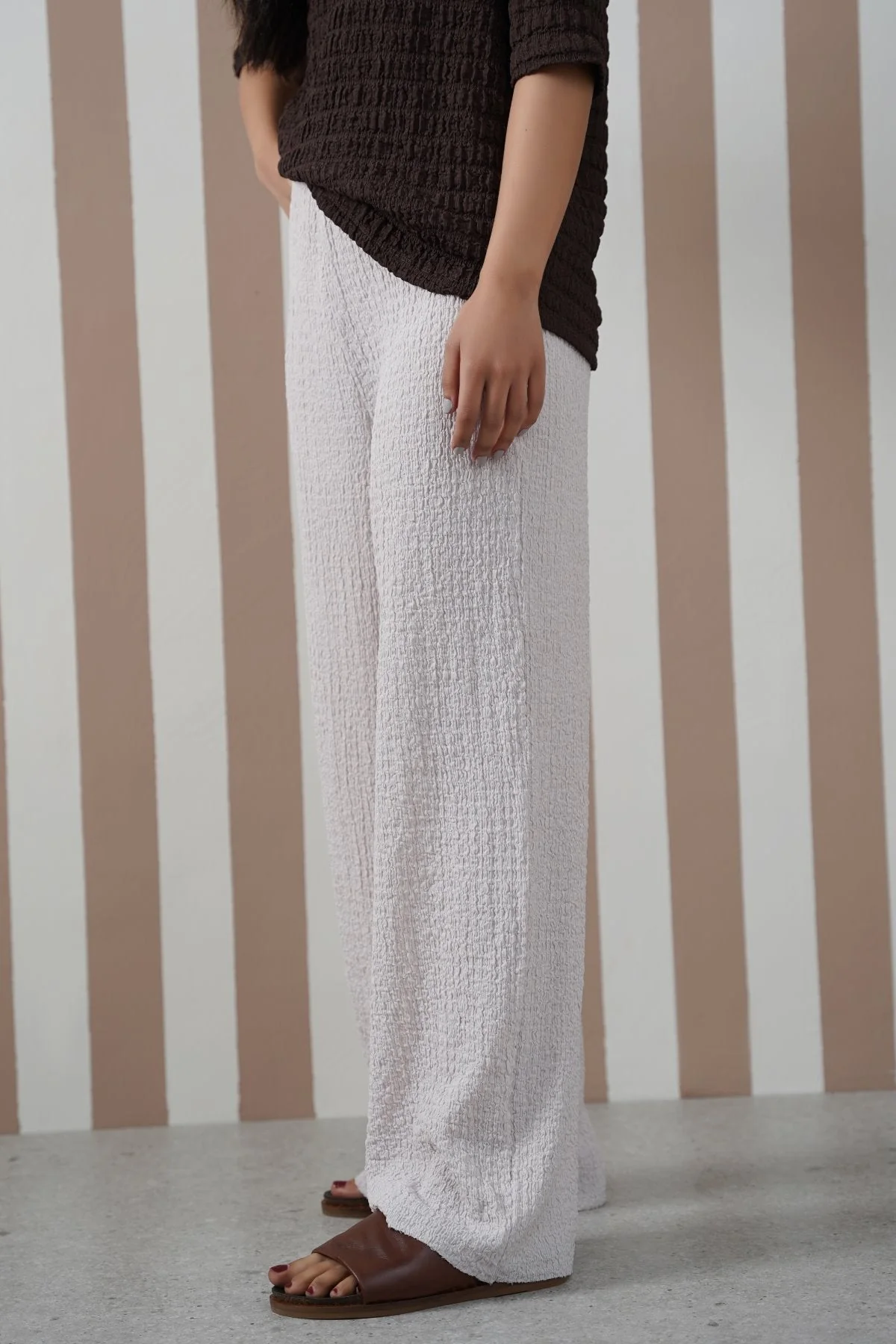 TEXTURED STRETCHY PANTS - Image 5