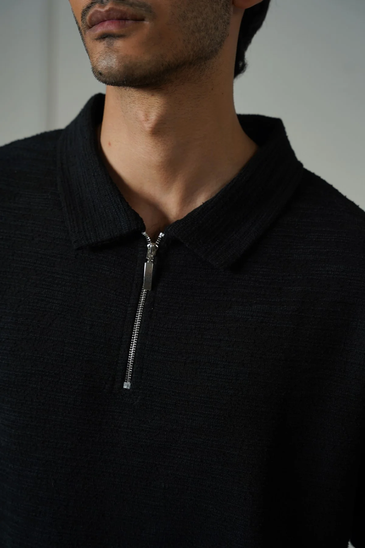 TEXTURED ZIPPER POLO - Image 3
