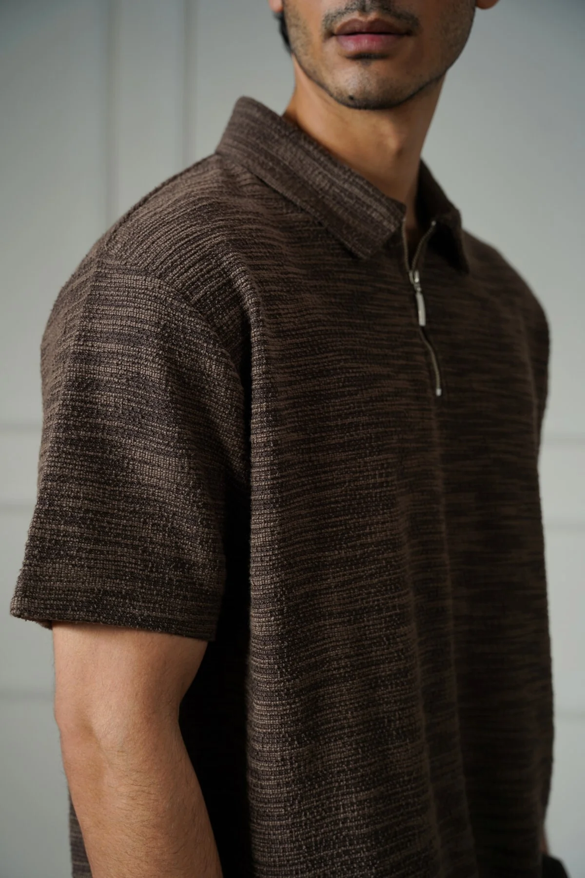 TEXTURED ZIPPER POLO - Image 3