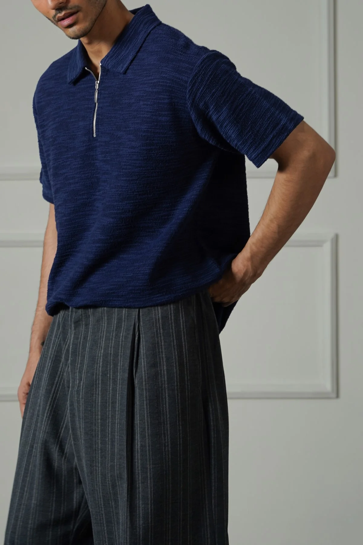 TEXTURED ZIPPER POLO - Image 5