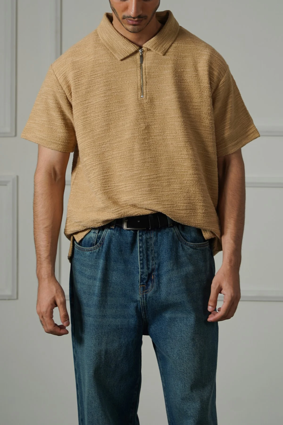 TEXTURED ZIPPER POLO - Image 6