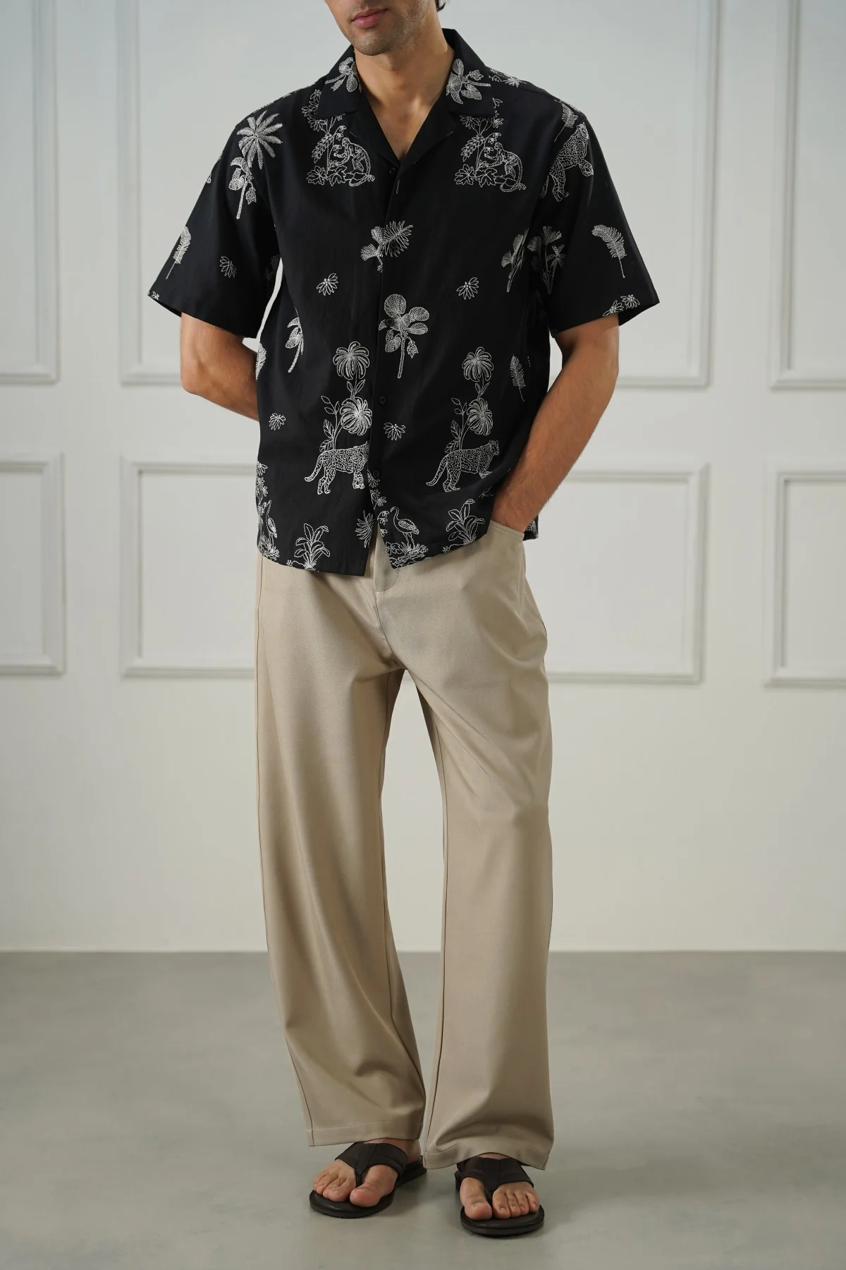 TWILL BAGGY PANTS