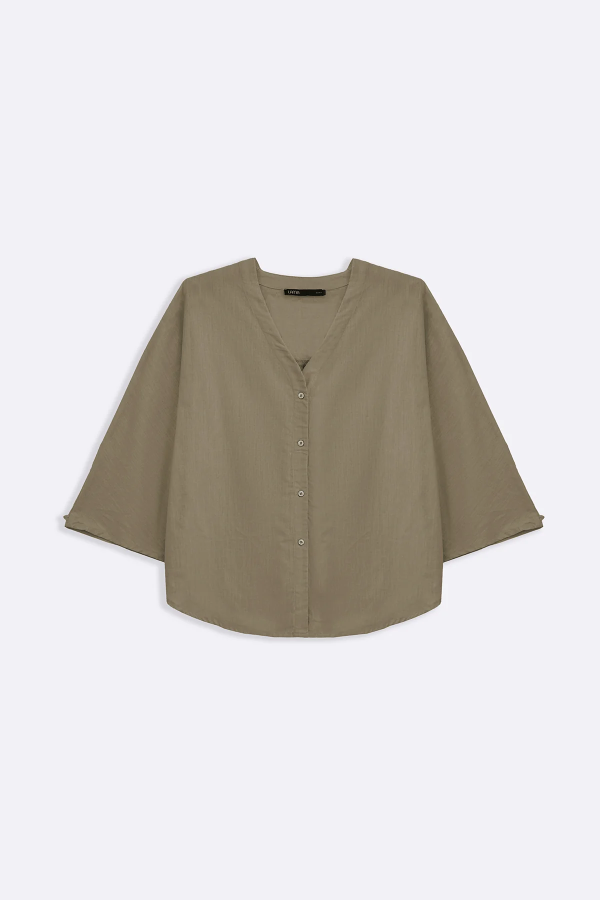 V NECK BUTTON BLOUSE - Image 2