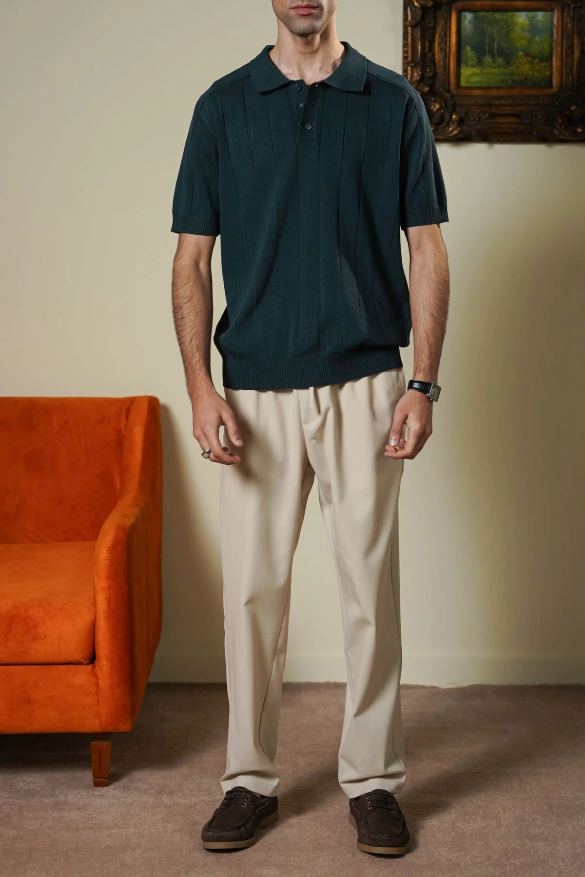 VERTICAL TEXTURED POLO - Image 3