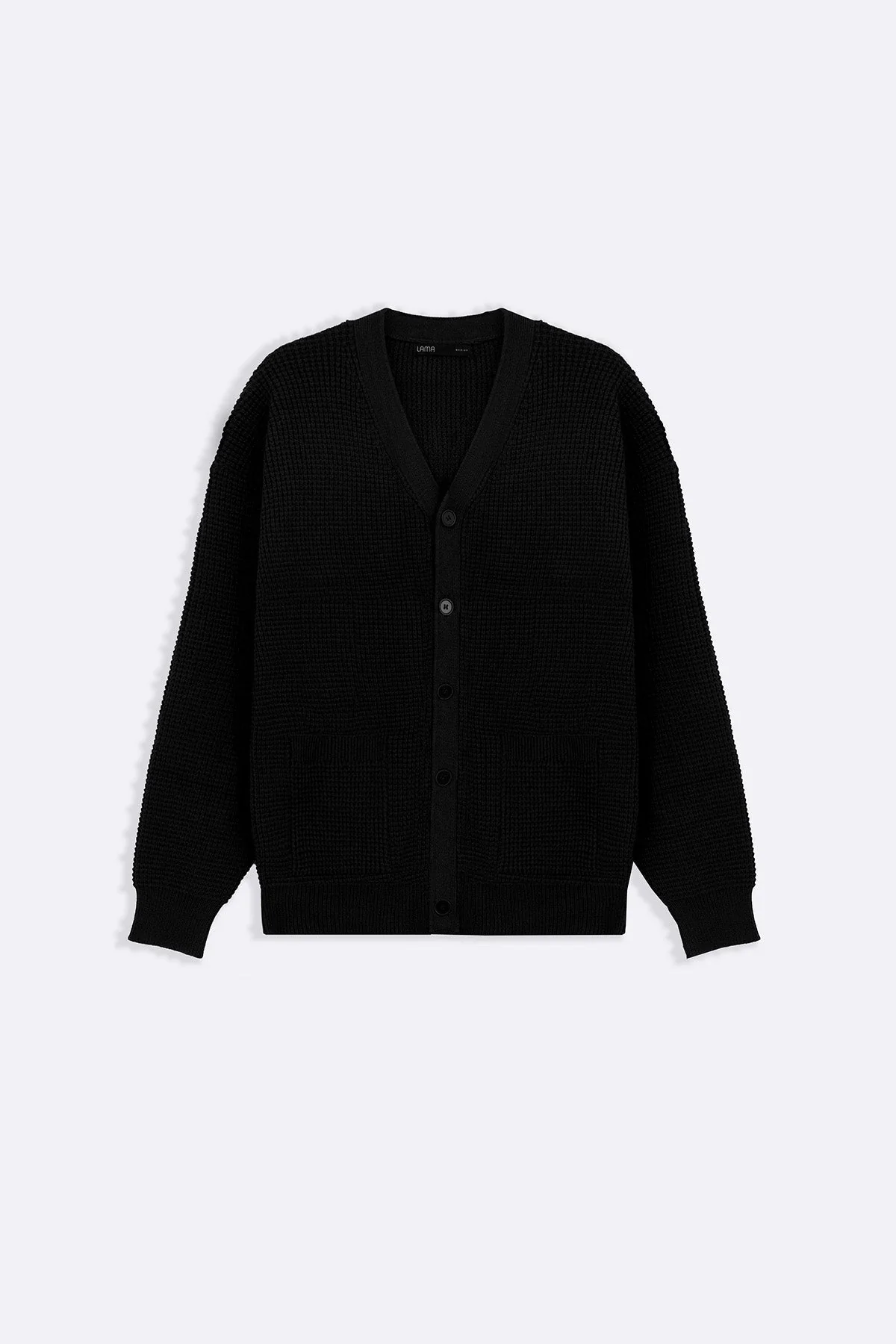 WAFFLE KNIT CARDIGAN - Image 4