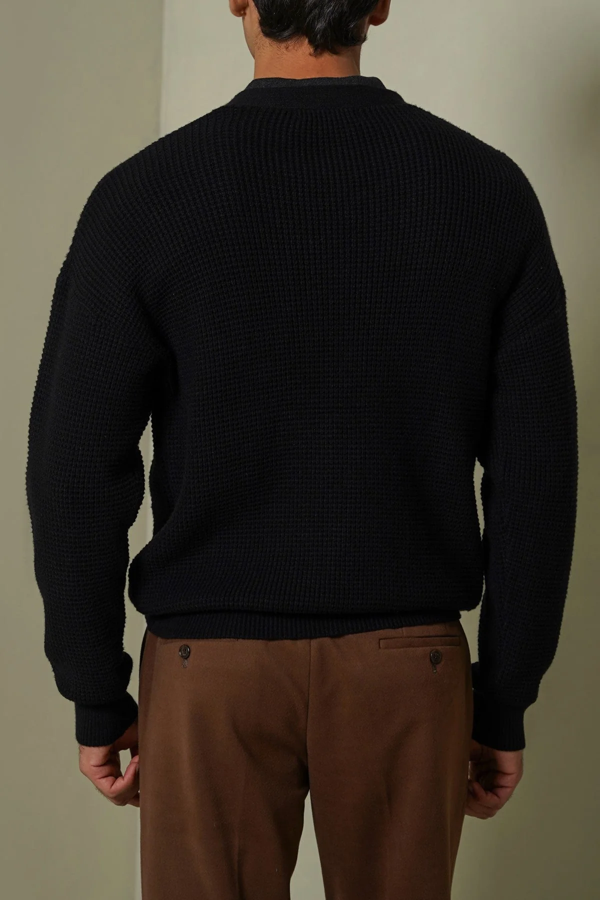 WAFFLE KNIT CARDIGAN - Image 5