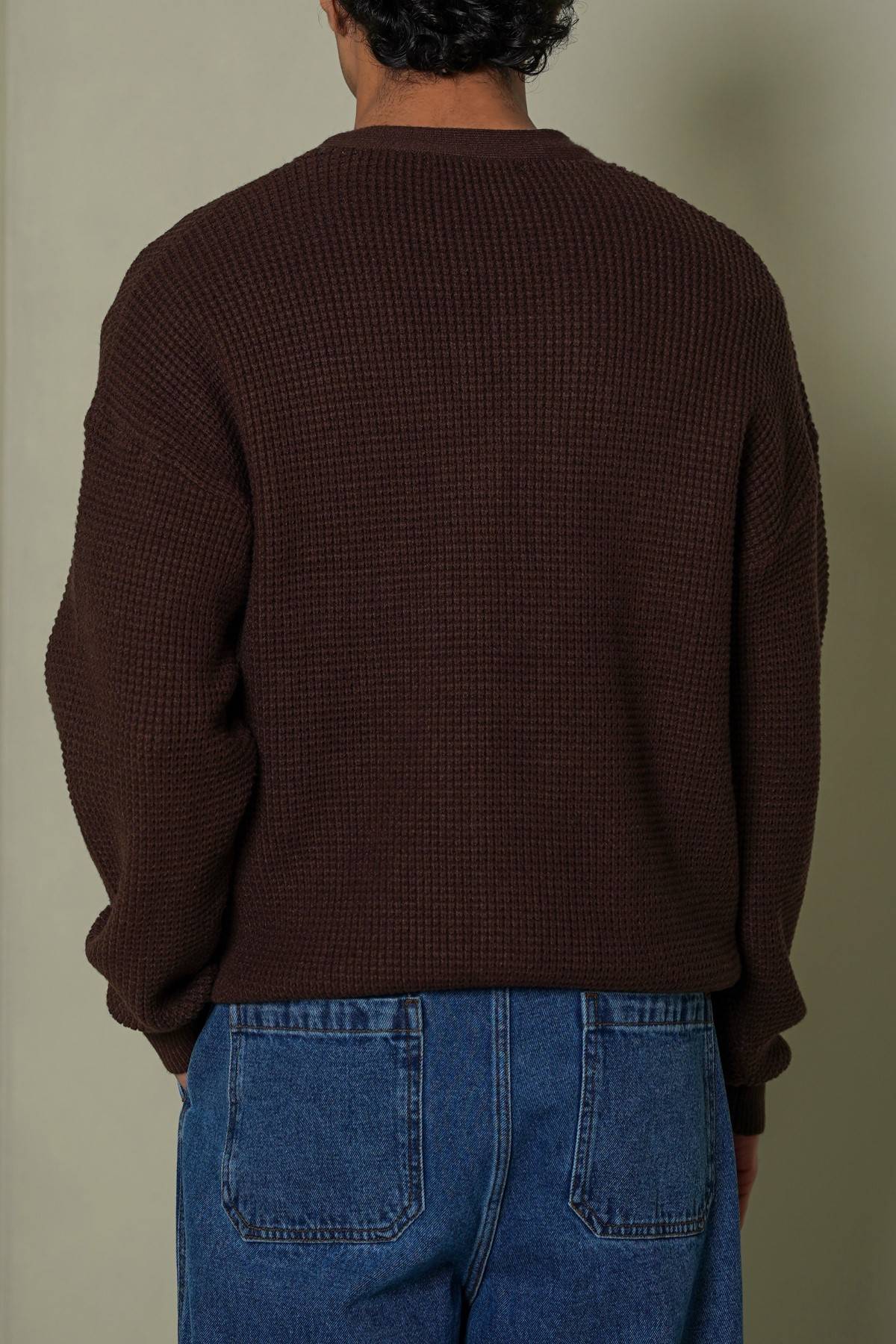 WAFFLE KNIT CARDIGAN - Image 4