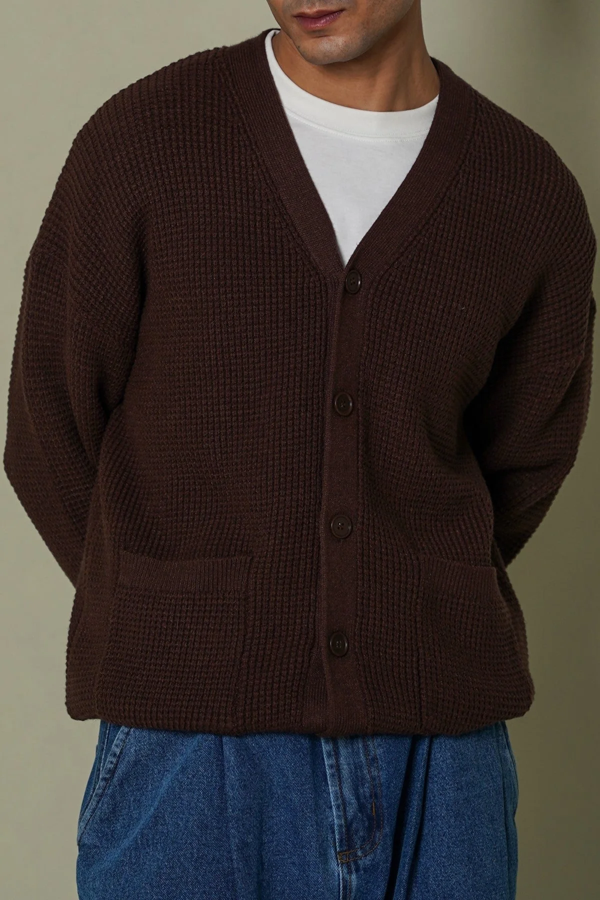 WAFFLE KNIT CARDIGAN - Image 6