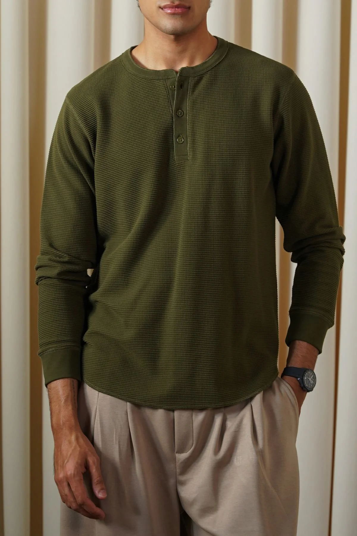 WAFFLE KNIT T-SHIRT