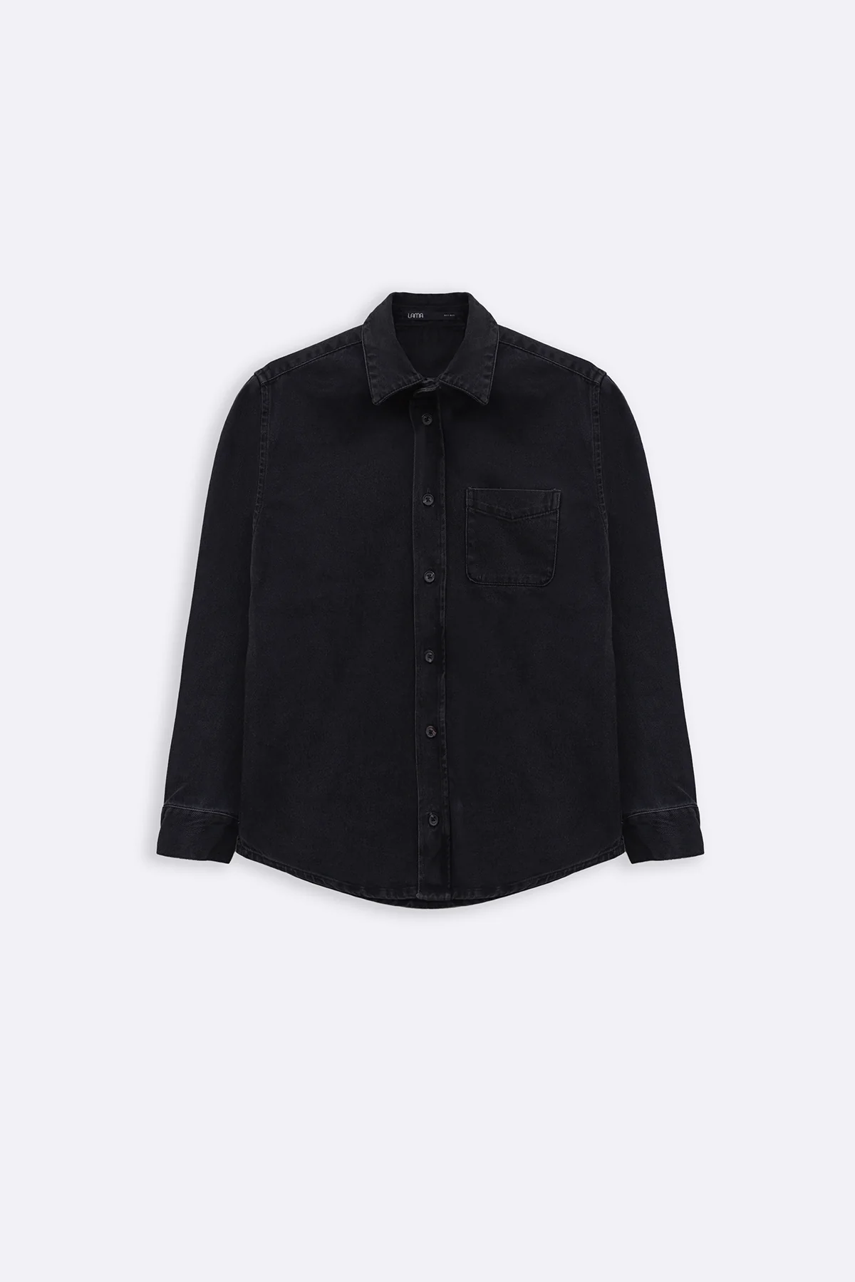 WASHED BLACK DENIM SHIRT - Image 2