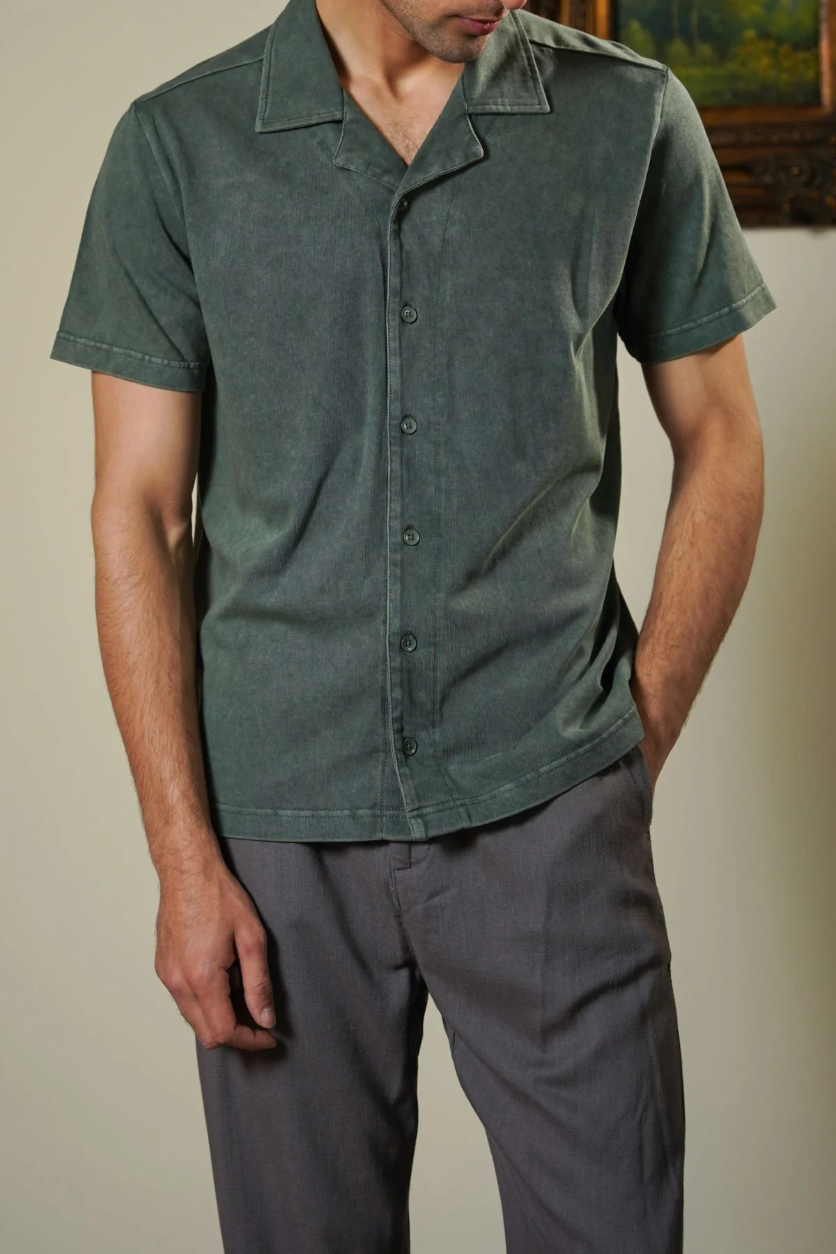 WASHED EFFECT SAFARI SHIRT - Image 3