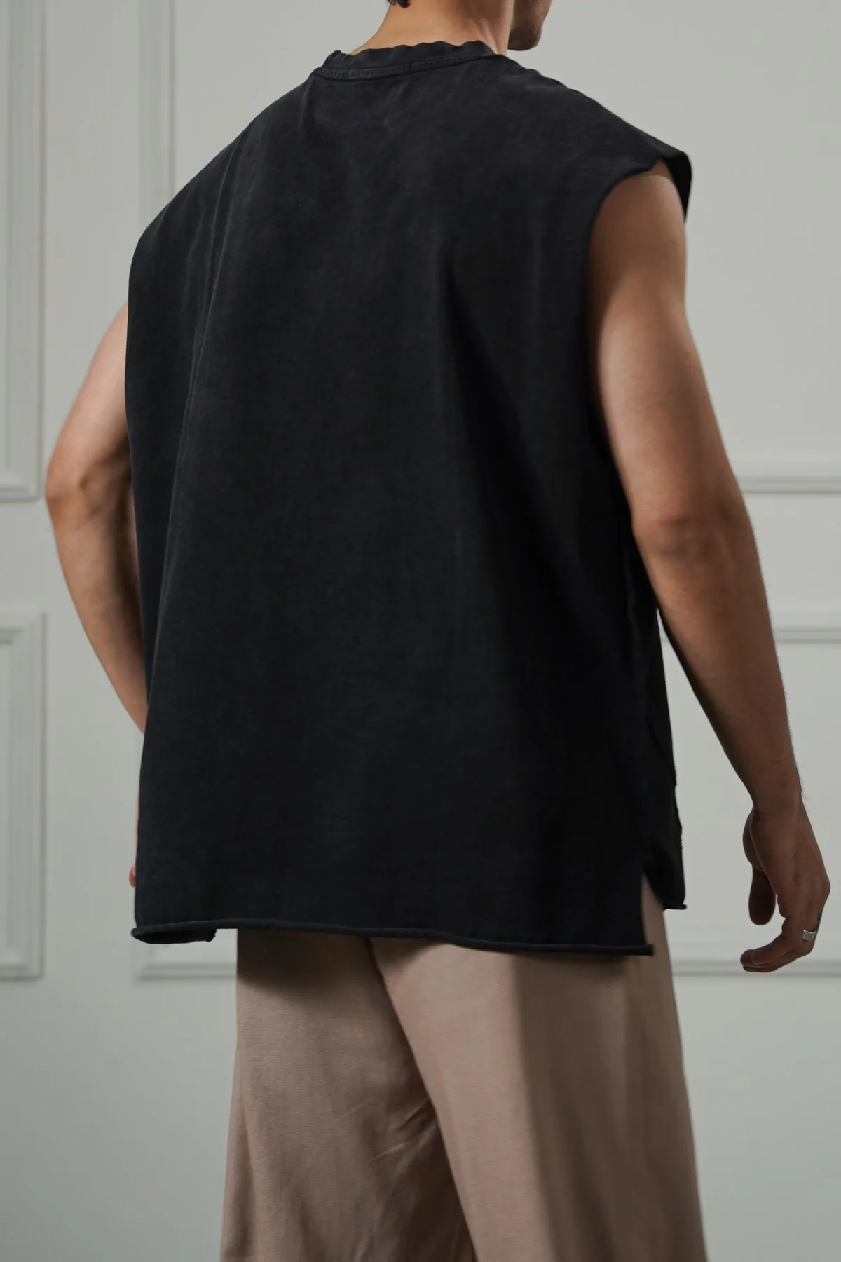 WASHED EFFECT SLEEVELESS TEE - Image 6