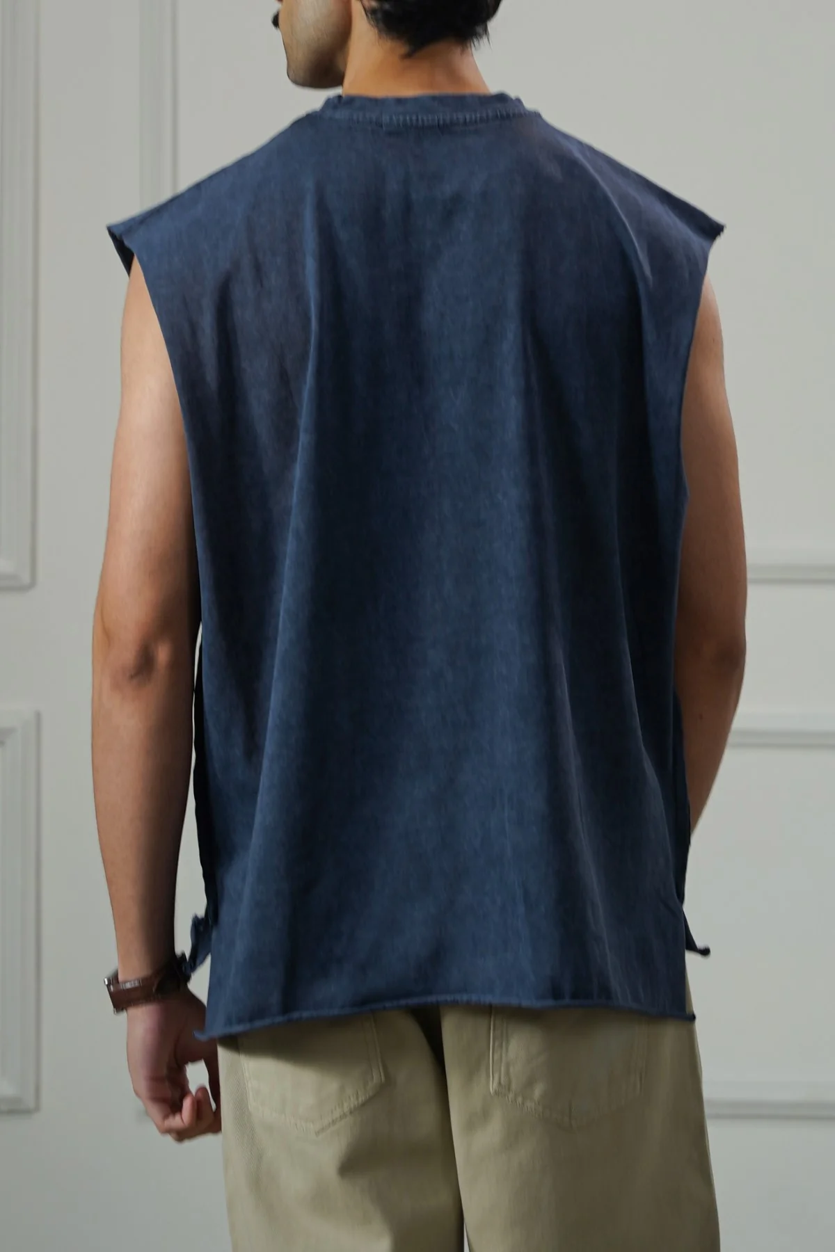 WASHED EFFECT SLEEVELESS TEE - Image 4