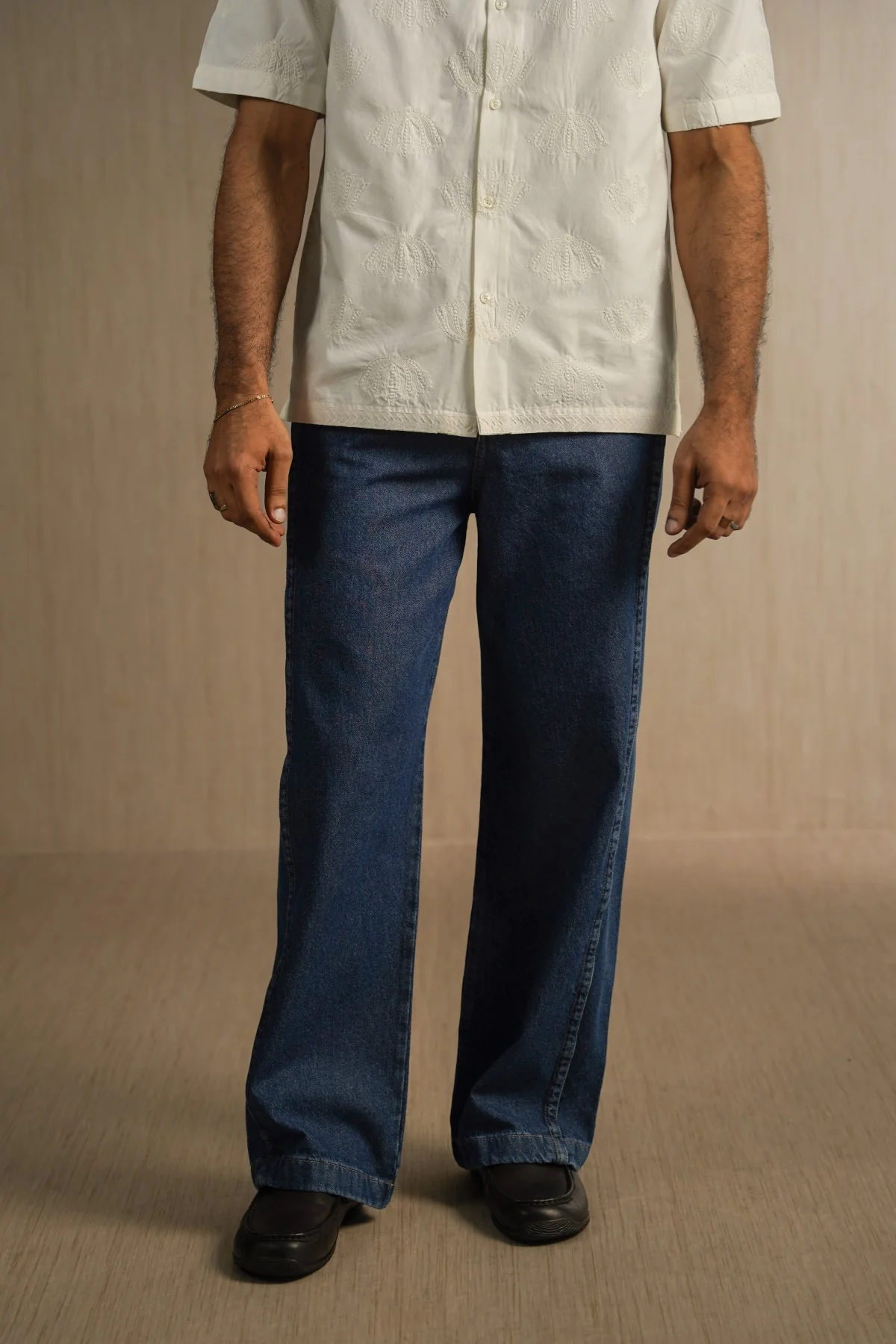 WIDE COTTON JEANS