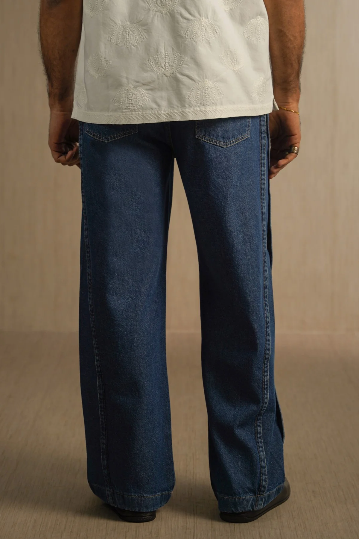 WIDE COTTON JEANS - Image 4