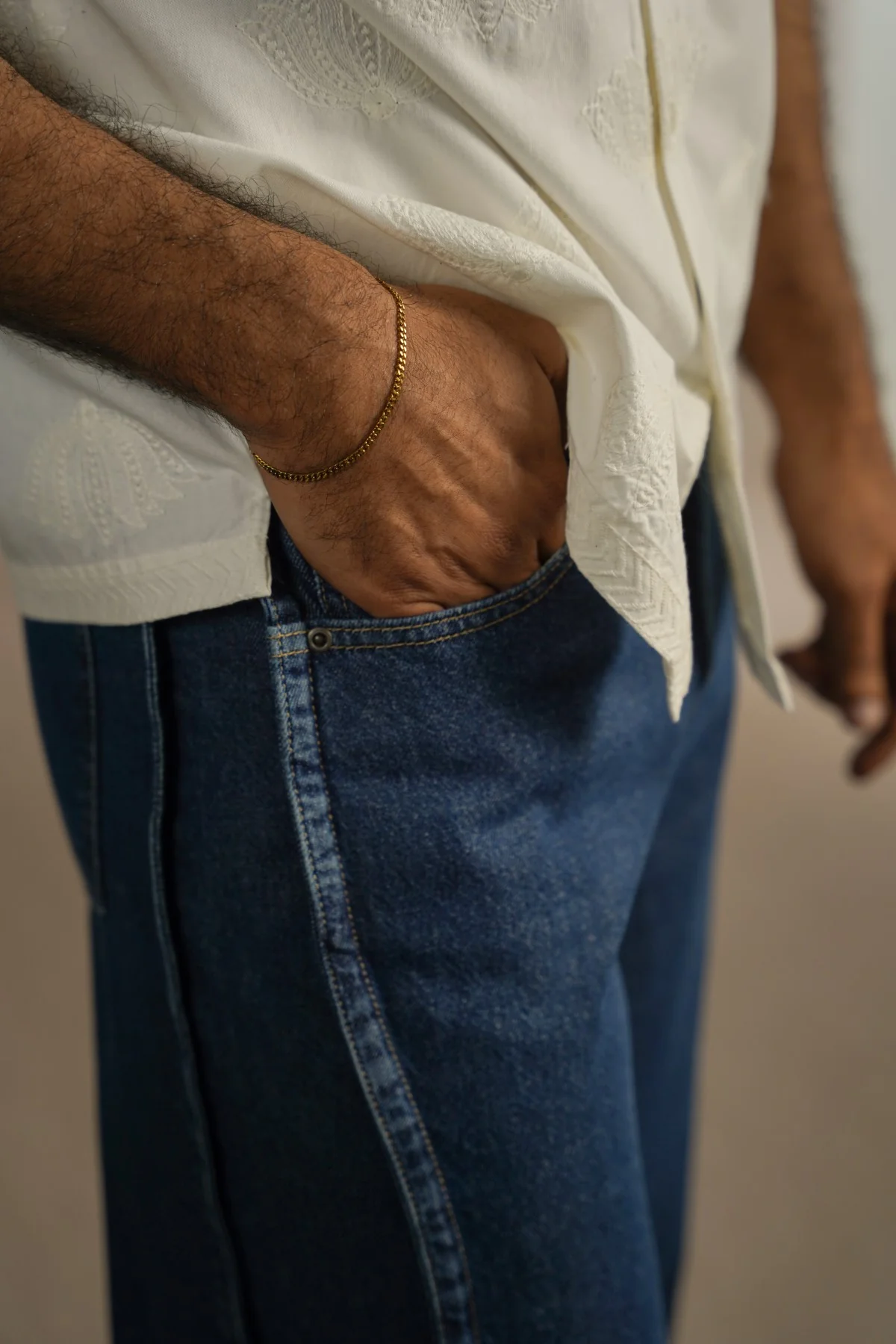 WIDE COTTON JEANS - Image 5