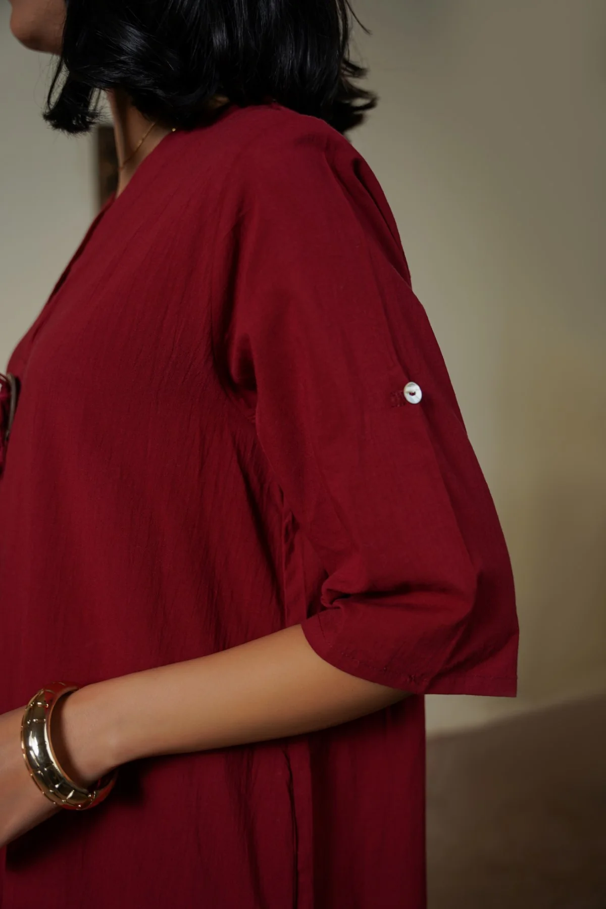 WOOD KNOT COTTON TUNIC - Image 4