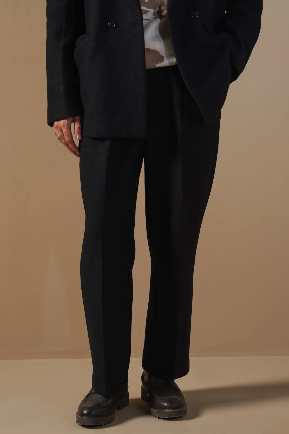 WOOL-BLEND DAILY PANTS