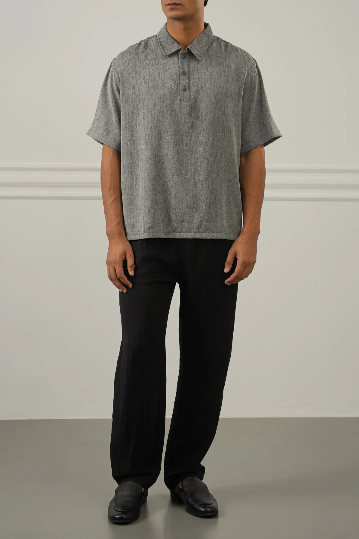 WOVEN POLO SHIRT - Image 3
