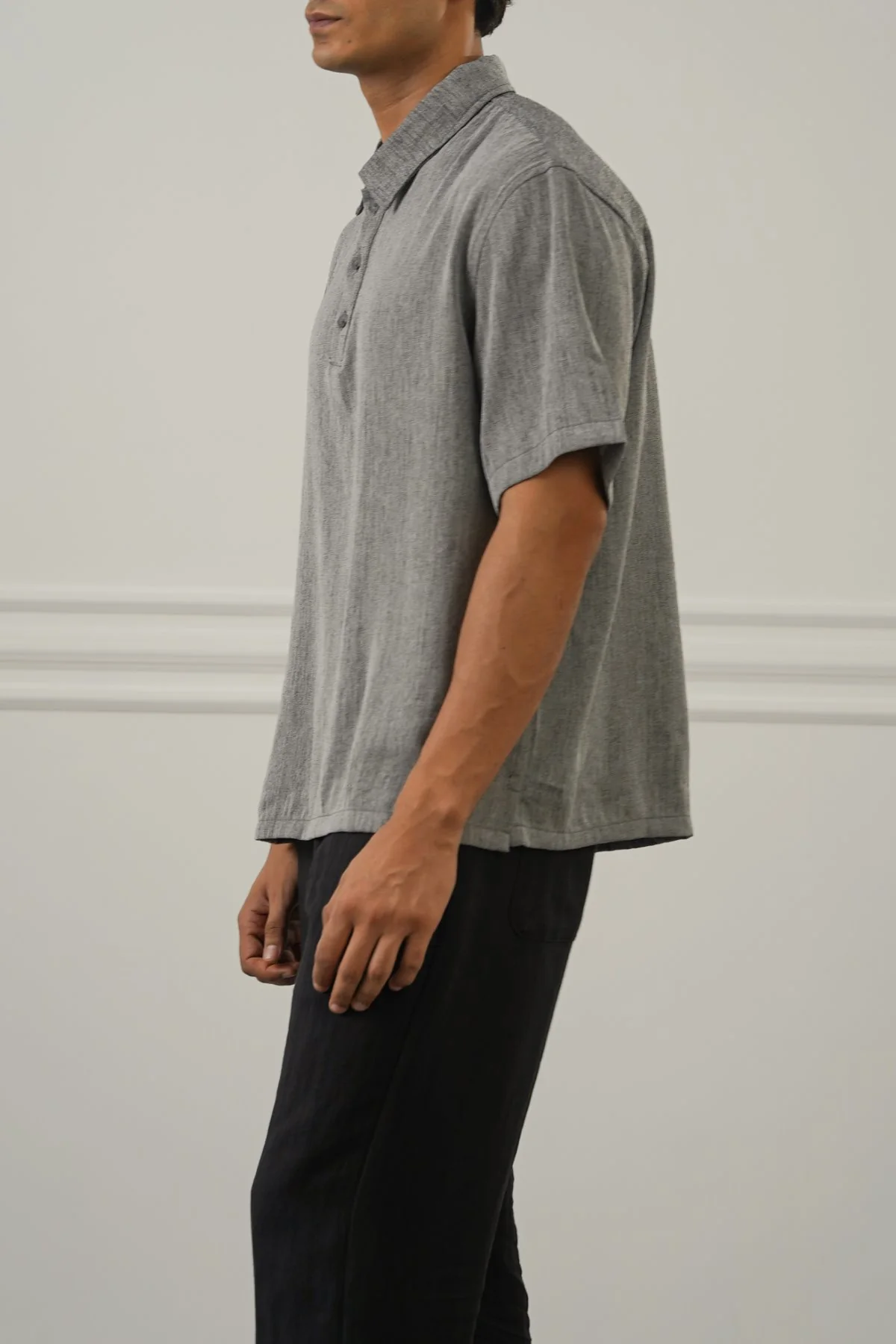 WOVEN POLO SHIRT - Image 4